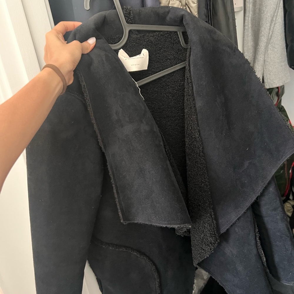 Black Shearling Jacket - Picture 6 of 6